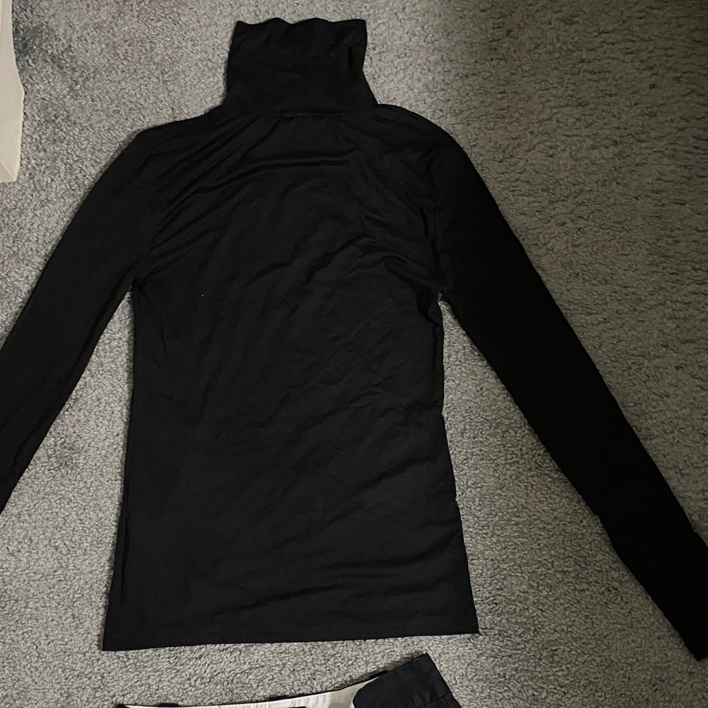 Black Turtleneck Long Sleeve Top